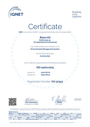 ISO-Zertifikat international